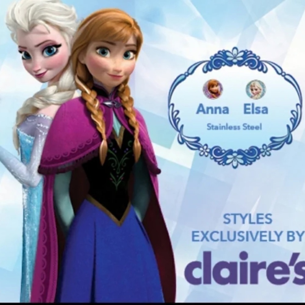 Studex Disney Frozen Elsa Ear Piercing Earrings Stainless Steel Studs N